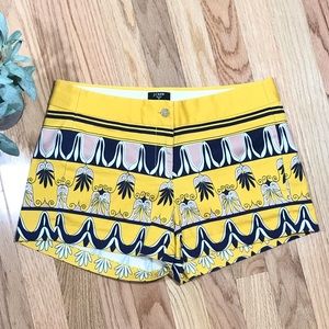J Crew CityFit Size 2 Stretch Shorts Yellow